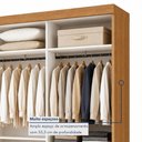 Ver imagem 5 de Closet Casal sem Portas 4 Gavetas Paris Yescasa Marrom/Carvalho
