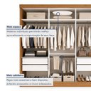 Ver imagem 7 de Closet Casal sem Portas 4 Gavetas Paris Yescasa Marrom/Carvalho