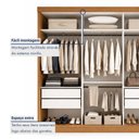 Ver imagem 6 de Closet Casal sem Portas 4 Gavetas Paris Yescasa Marrom/Carvalho