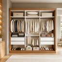 Ver imagem 1 de Closet Casal sem Portas 4 Gavetas Paris Yescasa Marrom/Carvalho