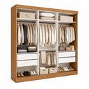 Ver imagem 2 de Closet Casal sem Portas 4 Gavetas Paris Yescasa Marrom/Carvalho