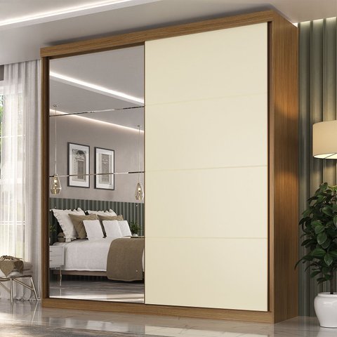 Guarda-roupa Casal 2 Portas com Espelho Star