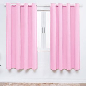 Cortina para Quarto Infantil 2 Metros Rosa
