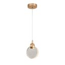 Ver imagem 1 de Pendente Cristal Circular Led 3200k Dourado 7w Bivolt