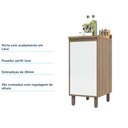 Ver imagem 5 de Balcão de Cozinha com Tampo 40 Cm 1 Porta de Abrir 1 Prateleira Mel Luciane Móveis