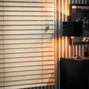 Ver imagem 2 de Persiana Horizontal Bambu 50mm Patina 120 (L) X 140 (A) cm Marrom 1,20 x 1,40 m Cortina Madeira Luxo