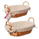 Ver imagem 2 de Cesto Rattan Oval com Forro Lilly 30x21cm - Haüskraft