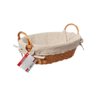 Cesto Rattan Oval com Forro Lilly 30x21cm - Haüskraft - 1