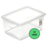 Kit 12 Caixa Organizadora 7,5l Ordene Design Moderno Cristal - 1