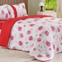 Ver imagem 2 de Edredom Solteiro Bella Cama Malha 125g/m² 100% Algodão 160x220cm Bene Casa Vermelho