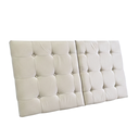 Ver imagem 4 de Cabeceira Estofada 140cm Dobrável P/ Cama de Casal Moderna: Offwhite