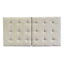 Ver imagem 5 de Cabeceira Estofada 140cm Dobrável P/ Cama de Casal Moderna: Offwhite