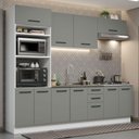 Ver imagem 1 de Armário de Cozinha Completa 270cm Branco Cinza Agata Madesa 01