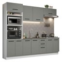 Ver imagem 3 de Armário de Cozinha Completa 270cm Branco Cinza Agata Madesa 01