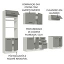 Ver imagem 5 de Armário de Cozinha Completa 270cm Branco Cinza Agata Madesa 01