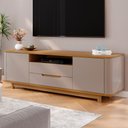Ver imagem 3 de Rack Bancada para TV 70 pol 2 Portas 180 cm Hannover Fendi Dcasa