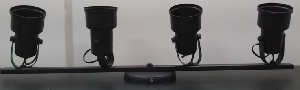 Trilho com Spot Aluminio 4xe27 - Preto - Incolustre - 2
