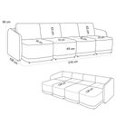 Ver imagem 4 de Sofá Cama para Sala de Estar 4 Lugares 316cm Montserrat K01 Veludo Rosê - Lyam Decor