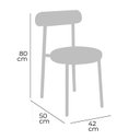 Ver imagem 4 de Cadeira para Sala de Jantar Escritório Redonda Estofada Base em Aço Roll