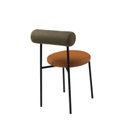 Ver imagem 2 de Cadeira para Sala de Jantar Escritório Redonda Estofada Base em Aço Roll