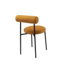 Ver imagem 2 de Cadeira para Sala de Jantar Escritório Redonda Estofada Base em Aço Roll