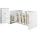 Ver imagem 1 de Berço Americano Soft com Cômoda Mobi 4 Gavetas Branco Flex - Móveis Albatroz