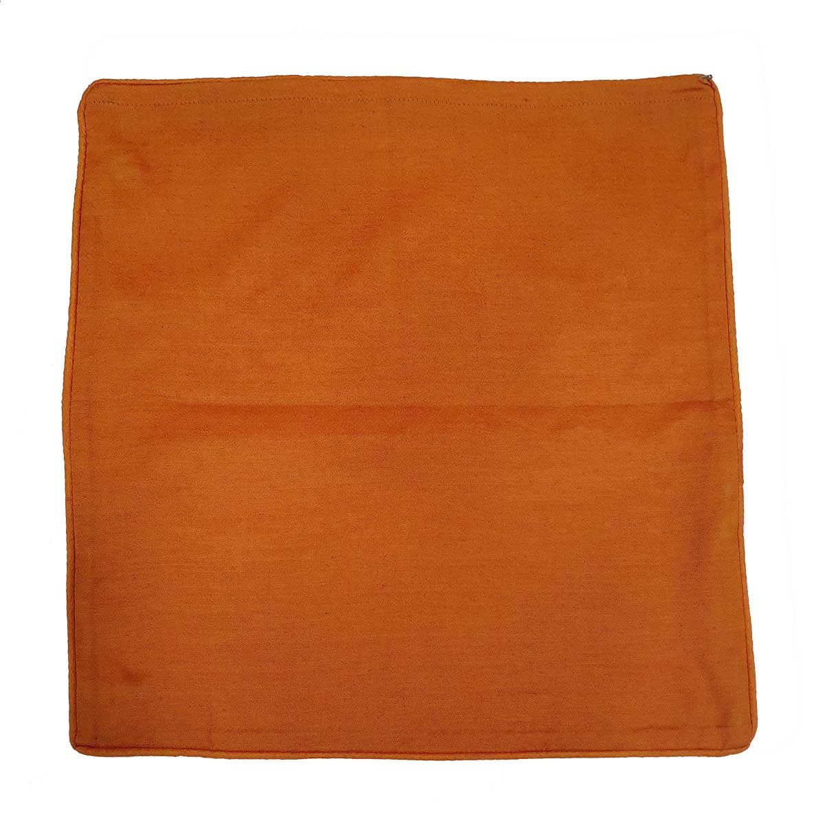 Capa de Almofada de Algodão Lisa Laranja 45x45cm