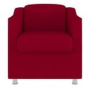 Ver imagem 3 de Kit 8 Poltronas Decorativa Reforçada Recepção Clinica Salão Suede:vermelho