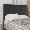Ver imagem 7 de Cabeceira Casal 138 cm Madrid Veludo Preto Soon