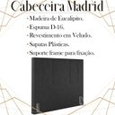 Ver imagem 3 de Cabeceira Casal 138 cm Madrid Veludo Preto Soon