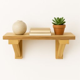 Prateleiras Suporte em Madeira Multiuso para Decoração 28x14 - 2