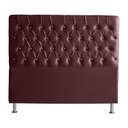 Ver imagem 2 de Kit Cabeceira de Cama Box e Calçadeira Baú Paris King 195 Cm Capitonê Suede Bordo Eli Móveis