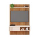 Ver imagem 2 de Painel Tv 45 Pol 120cm Bancada Suspensa Ripado Luana Freijó/off White C01 - D’Rossi