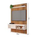 Ver imagem 3 de Painel Tv 45 Pol 120cm Bancada Suspensa Ripado Luana Freijó/off White C01 - D’Rossi