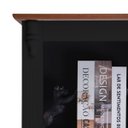 Ver imagem 2 de Estante para Sala 2 Prateleiras 1 Gaveta 1 Porta Pés Luiz Xv 60104 Linz Móveis - Preto/imbuia Glazer
