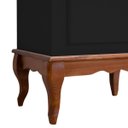 Ver imagem 3 de Estante para Sala 2 Prateleiras 1 Gaveta 1 Porta Pés Luiz Xv 60104 Linz Móveis - Preto/imbuia Glazer