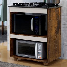 Armário de Cozinha para Cooktop Turim Ypê/off White - Kaiki Móveis - 1