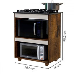 Armário de Cozinha para Cooktop Turim Ypê/off White - Kaiki Móveis - 3