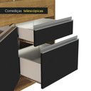 Ver imagem 5 de Balcão Pia Glamy 150Cm 2 Porta Gaveta sem Tampo Rustic Preto