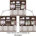 Ver imagem 2 de Guarda Roupa Mônaco Plus Castanho Off White 6 Portas 12 Gavetas D’doro