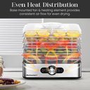 Ver imagem 3 de Elite Gourmet Desidratador de Alimentos com 5 Bandejas em Aço Inox (inox)