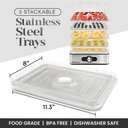 Ver imagem 2 de Elite Gourmet Desidratador de Alimentos com 5 Bandejas em Aço Inox (inox)