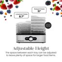 Ver imagem 4 de Elite Gourmet Desidratador de Alimentos com 5 Bandejas em Aço Inox (inox)