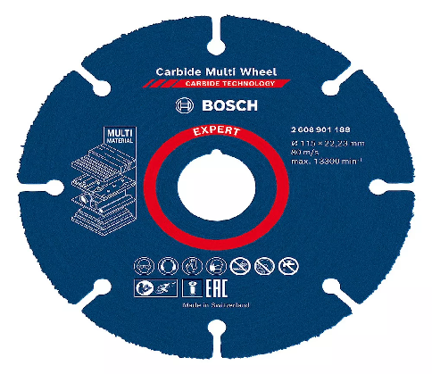 Disco de Corte Bosch Carbide Multiwheel 4.1/2pol 115mm 2608901188000