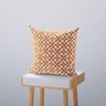 Kit 4 Capas De Almofadas Decorativas Own Geométricas Laranja e Branco 45x45cm - 4