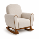 Ver imagem 6 de Poltrona Amamentação Nuvem Base Balanço com Puff Suede:Suede Bege