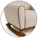 Ver mais imagens de Poltrona Amamentação Nuvem Base Balanço com Puff Suede:Suede Bege