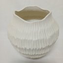 Ver imagem 2 de Vaso Decorativo Enfeite Home&co Cerâmica 19x19x19cm Branco