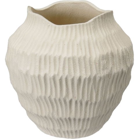 Vaso Decorativo Enfeite Home&co Cerâmica 19x19x19cm Branco