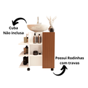 Ver imagem 5 de Gabinete Armário Pia de Coluna para Banheiro Organizador com Prateleira